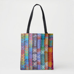 Buntes gesponnenes Gewebe Tasche