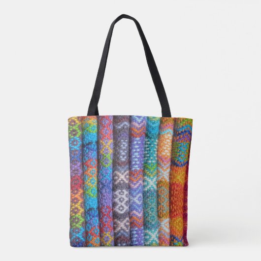 Buntes gesponnenes Gewebe Tasche (Rückseite)