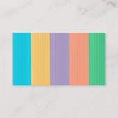 Buntes gestreiftes Muster Visitenkarte (Rückseite)