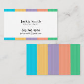 Buntes gestreiftes Muster Visitenkarte (Vorne/Hinten)