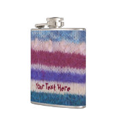 buntes gestricktes traditionelles Retro der Flachmann (Links)