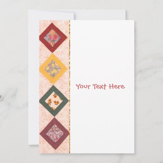 Buntes Gewebe-Muster Einladung (Rückseite)