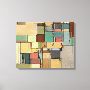 Buntes Gitter-abstrakte eingewickelte Leinwand