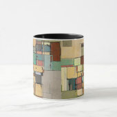 Buntes Gitter-abstrakte Kunst-Wecker-Tasse Tasse (Zentrum)