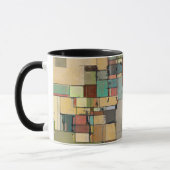 Buntes Gitter-abstrakte Kunst-Wecker-Tasse Tasse (Links)