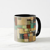 Buntes Gitter-abstrakte Kunst-Wecker-Tasse Tasse (VorderseiteRechts)