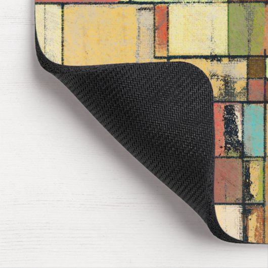 Buntes Gitter abstraktes Mousepad (Ecke)