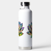 Buntes Glas-Lotusblume Trinkflasche (Rechts)