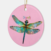 Buntes Glaslibellen-Mosaik Keramik Ornament (Links)