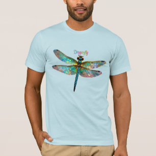 Buntes Glaslibellen-Mosaik T-Shirt
