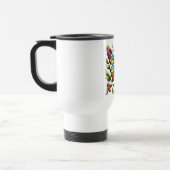 Buntes Glasschmetterling mit Blume Reisebecher (Links)