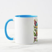 Buntes Glasschmetterling mit Blume Tasse (Links)