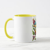 Buntes Glasschmetterling mit Blume Tasse (Links)