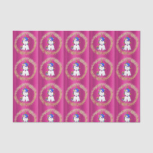 Buntes Glitzerunicorn-Rosa Seidenpapier