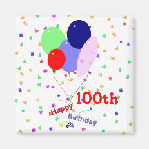 Buntes Glück 100. Geburtstagsballons