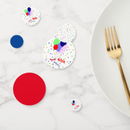 Buntes Glück 40. Geburtstag Balloons Confetti Konfetti