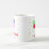 Buntes Glück 40. Geburtstag Balloons Kaffeetasse (Mittel)