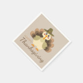 Buntes Glück Danksagend Niedliche Türkei Serviette (Ecke)