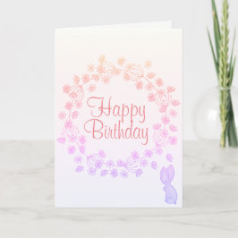 Buntes Glück Geburtstag Blumenstrauß Bunny Karte