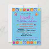 Buntes Glück Geburtstag Einladungen (Vorderseite)