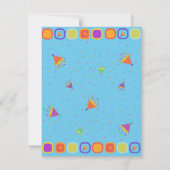 Buntes Glück Geburtstag Einladungen (Rückseite)