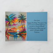 Buntes Glück Geburtstag Tropisch individuell anpas Karte (Innenseite)