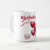 "Buntes Glück Geburtstagsfeier Tasse Gutes Geschen (Vorderseite Links)