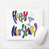 Buntes Glück im neuen Jahr Mousepad (Mit Mouse)