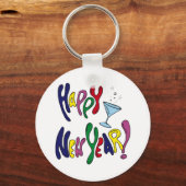 Buntes Glück im neuen Jahr Schlüsselanhänger (Vorderseite)