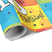 Buntes Glück zum 16. Geburtstag Geschenkpapier (Rolleneckpunkt)