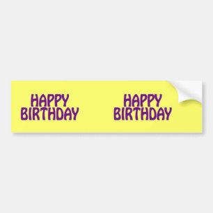 Buntes Glück zum Geburtstag Autoaufkleber