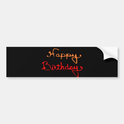 Buntes Glück zum Geburtstag Autoaufkleber (Vorne)