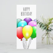 Buntes Glück zum Geburtstag Balloons (Stehend Vorderseite)