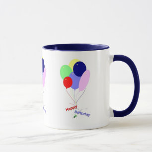 Buntes Glück zum Geburtstag Balloons Tasse