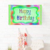Buntes Glück zum Geburtstag Banner (Insitu)