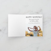 Buntes Glück zum Geburtstag Daddy Foto Karte (Innenseite)