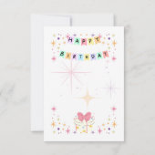 Buntes Glück zum Geburtstag Einladung (Rückseite)