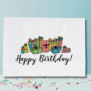 Buntes Glück zum Geburtstag Große Geschenktüte