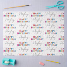 Buntes Glück zum Geburtstag Individuelle Name Conf