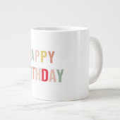 Buntes Glück zum Geburtstag Jumbo-Tasse (Vorderseite Rechts)