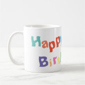 Buntes Glück zum Geburtstag Kaffeetasse (Links)
