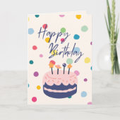 Buntes Glück zum Geburtstag Karte (Vorderseite)