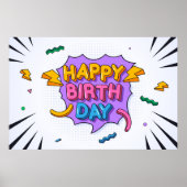 Buntes Glück zum Geburtstag Poster (Vorne)