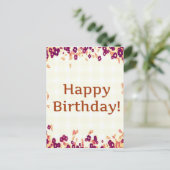 Buntes Glück zum Geburtstag Postkarte (Stehend Vorderseite)