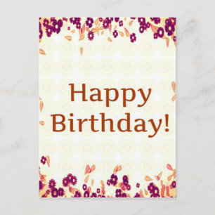 Buntes Glück zum Geburtstag Postkarte