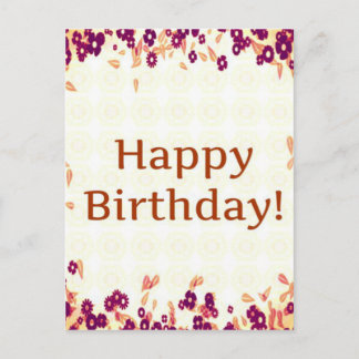 Buntes Glück zum Geburtstag Postkarte