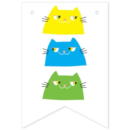 Buntes Glück zum Geburtstag Wimpelkette (Erste Fahne)