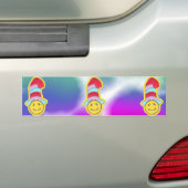 Buntes glückliches Hippie-Gesicht Autoaufkleber (Auf Auto)