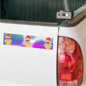 Buntes glückliches Hippie-Gesicht Autoaufkleber (Auf Lkw)