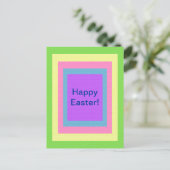 Buntes glückliches Ostern Feiertagspostkarte (Stehend Vorderseite)